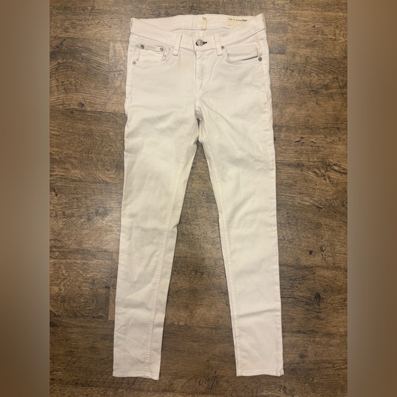 rag & bone Denim - Rag & Bone JEAN Skinny White Mid Rise Jeans Women’s Size 27